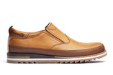 کفش چرم مردانه مادو کد ۱۰۱۴عسلی بندی