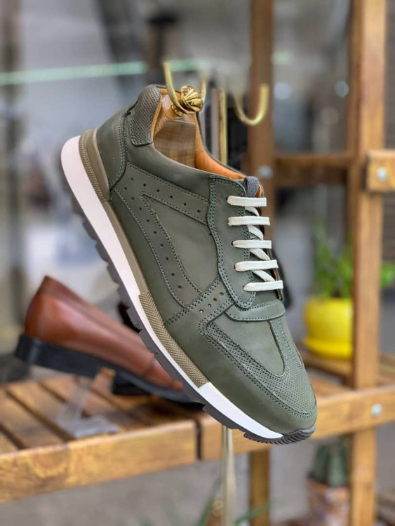 کفش اسپرت چرم طبیعی مردانه ورک مسترز مدل جوکی