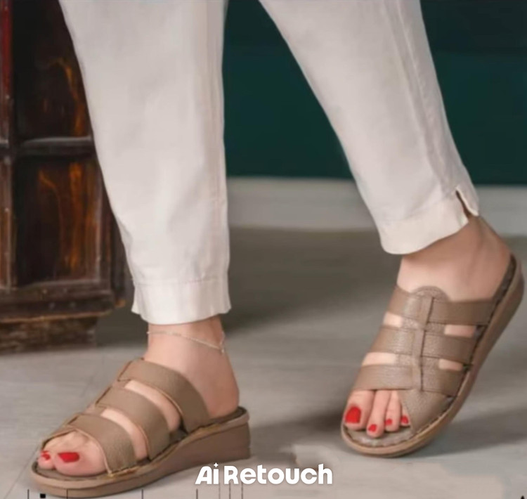 صندل طبی زنانه تمام چرم سام طب نوین مخصوص خار پاشنه و افراد دیابتی