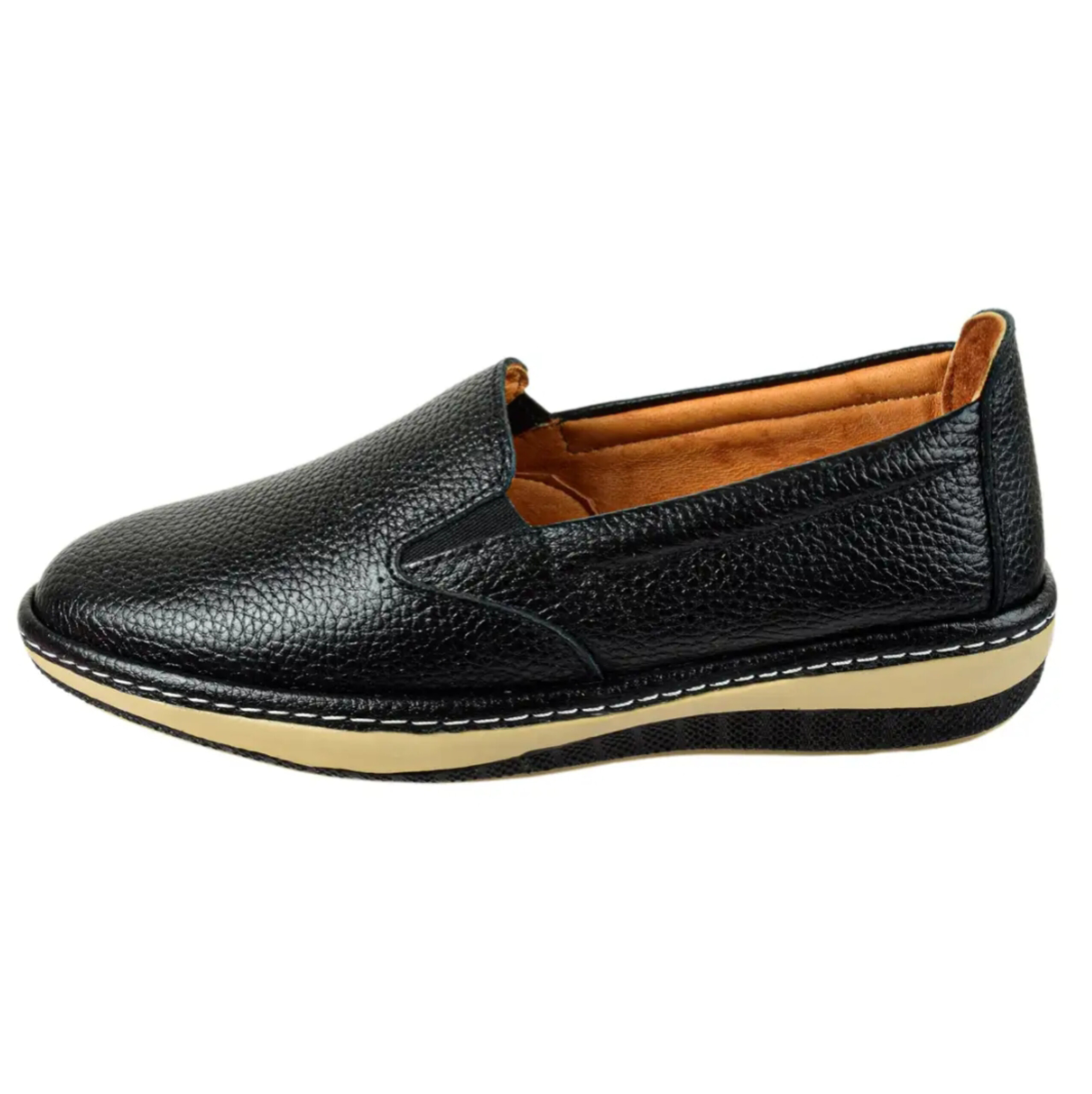 کفش روزمره زنانه چرم طبیعی گوهر گام