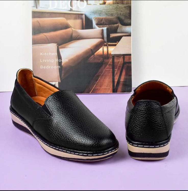 کفش روزمره طبی زنانه چرم طبیعی گوهر گام