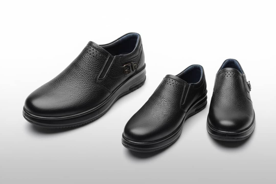 کفش طبی راحتی  چرم مردانه برند آذر پلاس