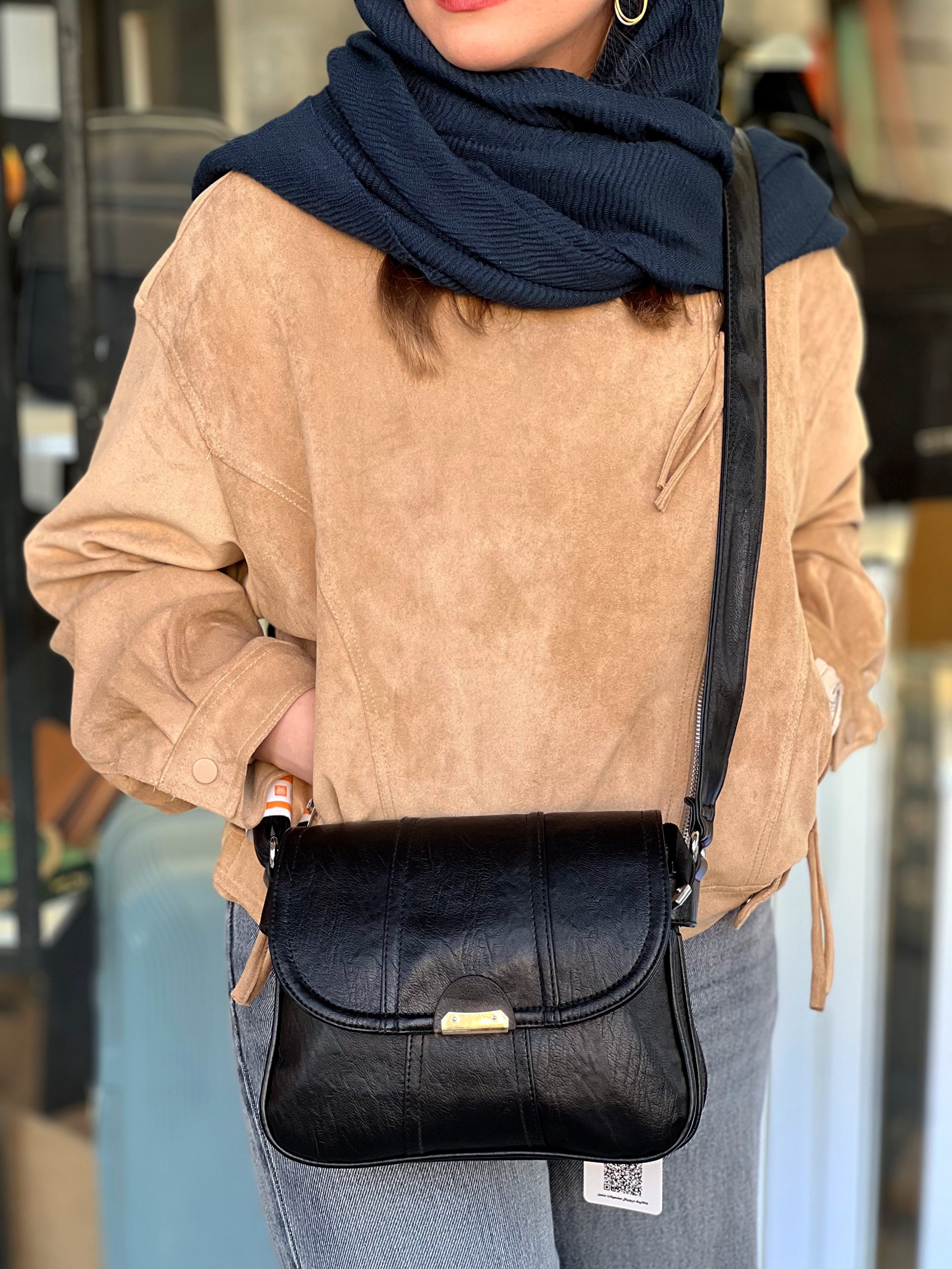 کیف چرم دوشی  برند حاصل کد ۱۴۴۳