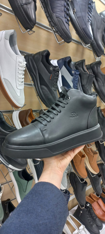 کفش چرم مردانه ساقدار چرم مادو کد ۲۰۵۳