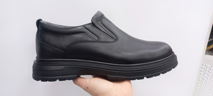 کفش طبی تمام چرم دنج مدل جاسک بی بند