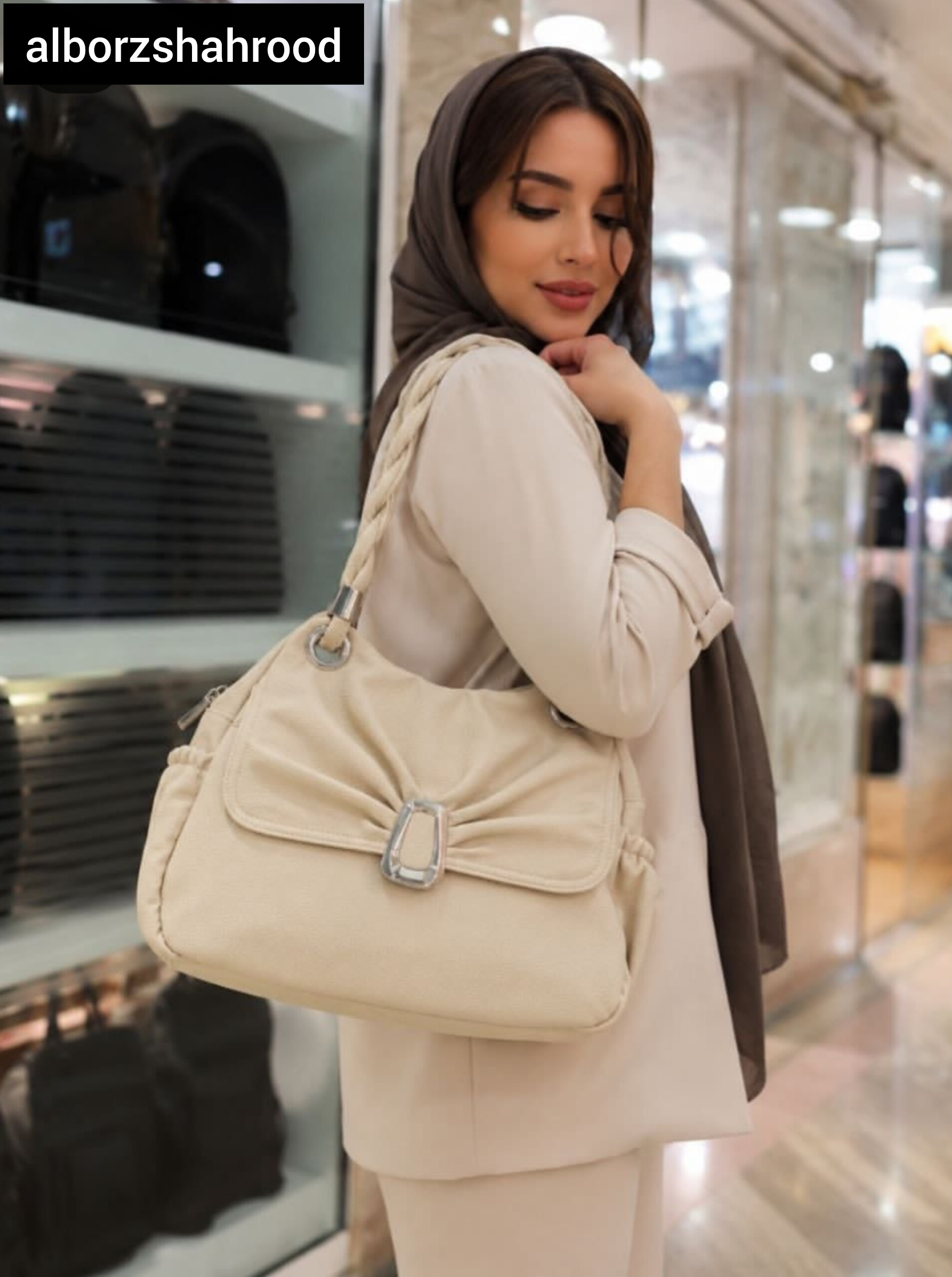 کیف دوشی و دستی زنانه برند حاصل کد 1543